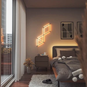 Умная система освещения Nanoleaf Lines Smarter Kit Apple HomeKit Multicolor (9 панелей) - Фото 4
