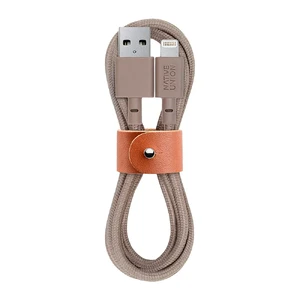 Плетений кабель Native Union Belt Cable Taupe Lightning to USB 1.2m BELT-KV-L-TAU-2-NC - Фото 1