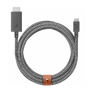Нейлоновый кабель Native Union Belt Cable USB-C HDMI 3m BELT-C-HDMI-ZEB-3 - Фото 1