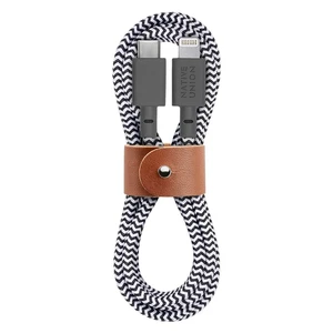 Зарядний кабель Native Union Belt Cable Zebra USB-C to Lightning 1.2m для iPhone | iPad BELT-KV-CL-ZEB-2 - Фото 1