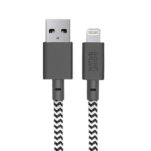 Плетений кабель Native Union Belt Cable Zebra Lightning to USB 1.2m - Фото 2
