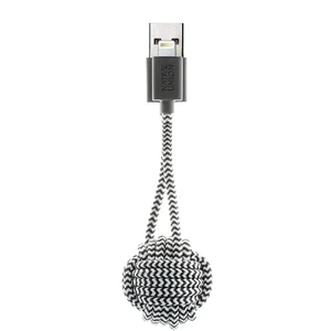 Нейлоновый брелок-кабель Native Union KEY Cable Zebra Lightning to USB - Фото 2