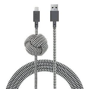 Кабель Native Union Night Cable Zebra Lightning to USB 3m NCABLE-KV-L-ZEB-NC - Фото 1