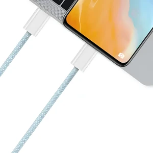 Нейлоновий кабель Type-C to Type-C для швидкої зарядки PD 20W | iLoungeMax Fast Charge Pink (1m) - Фото 3