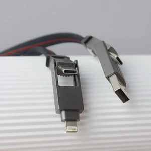 Нейлоновый кабель 4-в-1 USB-C/Lightning 60W для быстрой зарядки 1m | iLoungeMax iCharge - Фото 6
