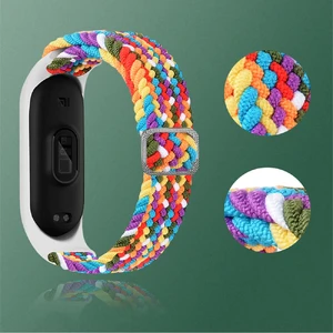 Нейлоновый ремешок iLoungeMax Braided Strap Black для Xiaomi Mi Band 8 - Фото 3