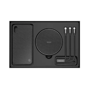 Подарочный комплект Nillkin Fancy Black (чехол + беспроводная зарядка + кабель) для iPhone X | XS MC034/6902048160057 - Фото 1