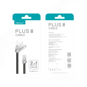 Кабель Nillkin Plus III Micro USB + Lightning to USB Grey - Фото 4