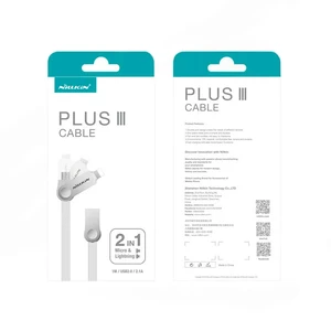 Кабель Nillkin Plus III Micro USB + Lightning to USB White - Фото 4