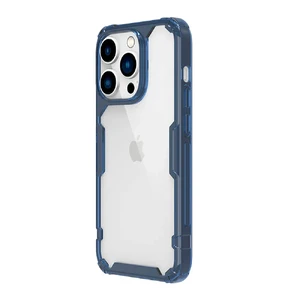 Прозрачный чехол Nillkin Nature TPU Pro Blue для iPhone 14 Pro Max - Фото 3