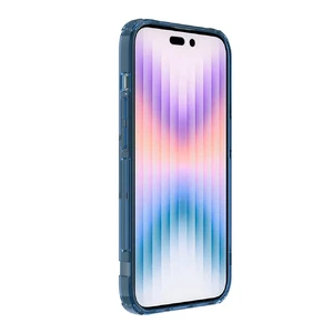 Прозрачный чехол Nillkin Nature TPU Pro Blue для iPhone 14 Pro Max - Фото 5