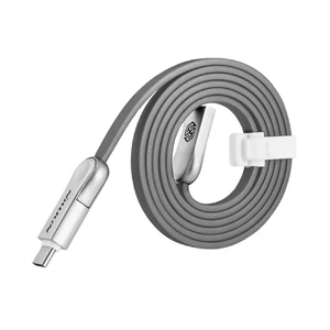 Плоский кабель Nillkin Plus III Grey USB to Micro-USB | USB Type-C 1m