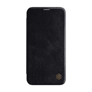 Купить Кожаный чехол-книжка Nillkin Qin Leather Case Black для iPhone 12 | 12 Pro