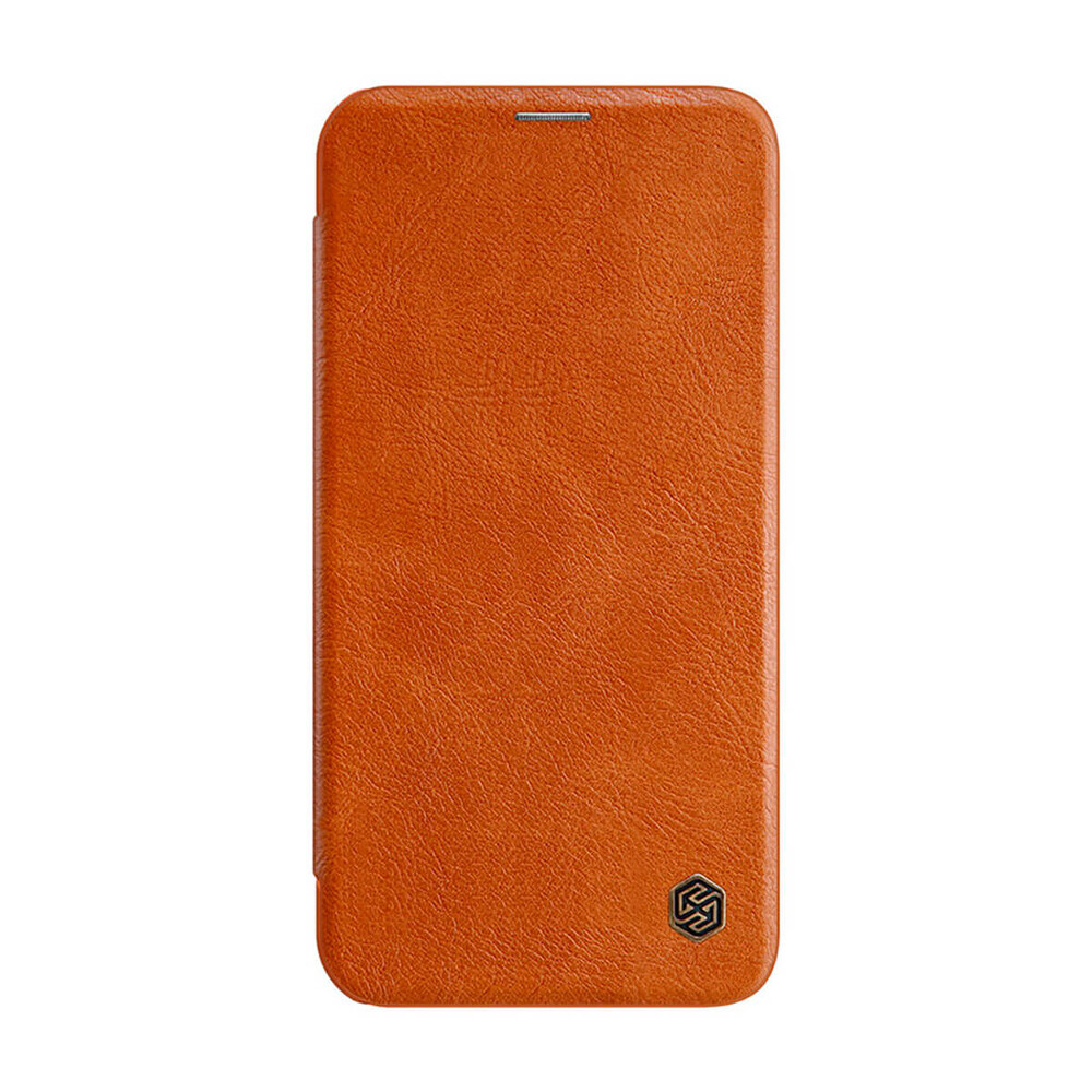 Кожаный чехол-книжка Nillkin Qin Leather Case Brown для iPhone 12 Pro Max