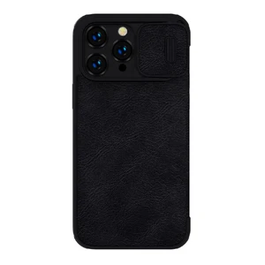 Кожаный чехол-книжка Nillkin Qin Pro Leather Case Black для iPhone 14 Pro - Фото 2