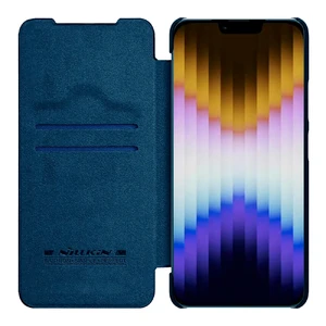Кожаный чехол-книжка Nillkin Qin Pro Leather Case Blue для iPhone 14 Plus - Фото 5