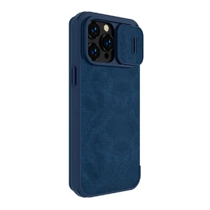 Шкіряний чохол-книжка Nillkin Qin Pro Leather Case Blue для iPhone 14 Pro - Фото 3