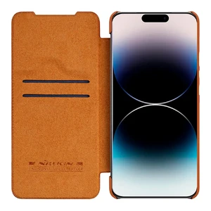 Кожаный чехол-книжка Nillkin Qin Pro Leather Case Brown для iPhone 14 Pro - Фото 5