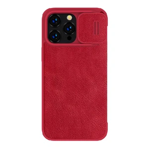 Кожаный чехол-книжка Nillkin Qin Pro Leather Case Red для iPhone 14 Pro Max - Фото 2