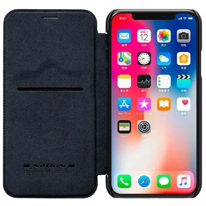 Шкіряний чохол-книжка Nillkin Qin Series Black для iPhone X | XS - Фото 4