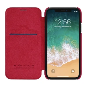 Кожаный чехол-книжка Nillkin Qin Series Red для iPhone XR - Фото 3