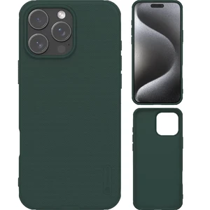 Темно-зеленый матовый чехол Nillkin Frosted Shield Pro для iPhone 16 Pro - Фото 9