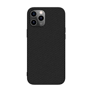 Черный силиконовый чехол Nillkin Synthetic Fiber для iPhone 12 | 12 Pro - Фото 2