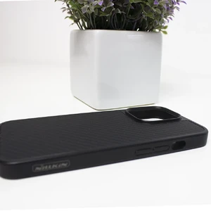 Черный карбоновый чехол Nillkin Synthetic Fiber Series для iPhone 13 Pro - Фото 7