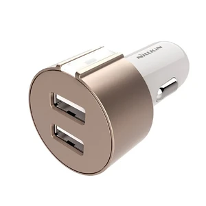 Автозарядка Nillkin Vigor Dual Port USB Gold - Фото 7