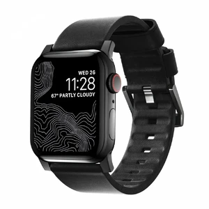 Кожаный ремешок Nomad Active Strap Black Hardware Black для Apple Watch 44 | 42mm Series 5 | 4  - Фото 1