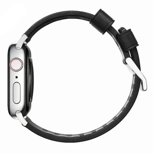 Кожаный ремешок Nomad Active Strap Silver Hardware Black для Apple Watch 44 | 42mm Series 5 | 4 - Фото 2