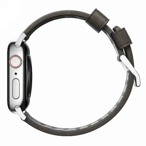 Кожаный ремешок Nomad Active Strap Silver Hardware Brown для Apple Watch 44 | 42mm Series 5 | 4 - Фото 2