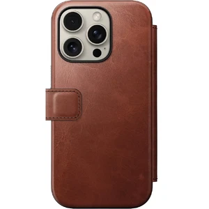 Коричневий шкіряний чохол-фоліо Nomad Modern Leather MagSafe для iPhone 16 Pro 856500013985 - Фото 1
