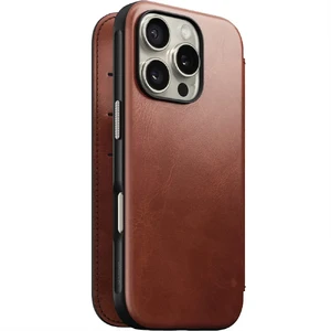 Коричневий шкіряний чохол-фоліо Nomad Modern Leather MagSafe для iPhone 16 Pro - Фото 7