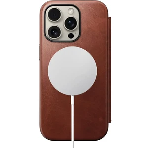 Коричневий шкіряний чохол-фоліо Nomad Modern Leather MagSafe для iPhone 16 Pro - Фото 3
