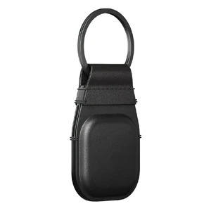 Кожаный брелок с кольцом Nomad Leather Keychain Black для AirTag - Фото 2