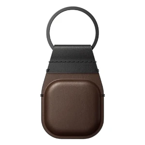 Шкіряний брелок з кільцем Nomad Leather Keychain Rustic Brown для AirTag