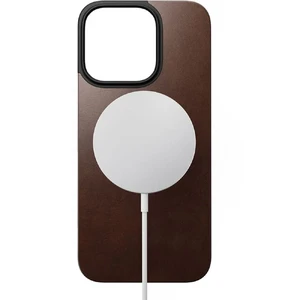 Темно-коричневий шкіряний чохол Nomad Magnetic Leather Back для iPhone 16 Pro - Фото 4