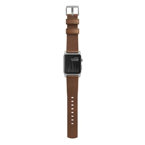 Кожаный ремешок Nomad Modern Strap Rustic Brown | Silver Hardware для Apple Watch Ultra 49mm | 45mm | 44mm | 42mm - Фото 6