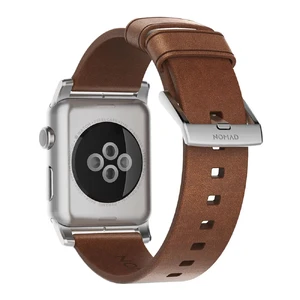 Кожаный ремешок Nomad Modern Strap Rustic Brown | Silver Hardware для Apple Watch 38mm - Фото 2