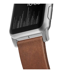 Кожаный ремешок Nomad Modern Strap Rustic Brown | Silver Hardware для Apple Watch 38mm - Фото 3