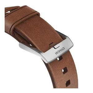 Кожаный ремешок Nomad Modern Strap Rustic Brown | Silver Hardware для Apple Watch 38mm - Фото 4