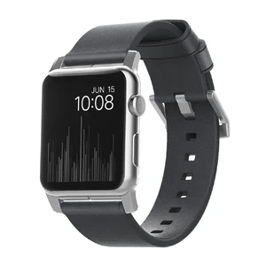 Кожаный ремешок Nomad Modern Strap Slate Gray | Silver Hardware для Apple Watch Ultra 49mm | 45mm | 44mm | 42mm  - Фото 1