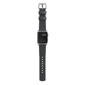 Кожаный ремешок Nomad Modern Strap Slate Gray | Silver Hardware для Apple Watch Ultra 49mm | 45mm | 44mm | 42mm - Фото 6