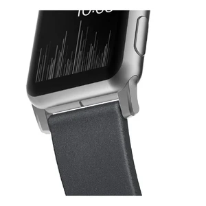 Кожаный ремешок Nomad Modern Strap Slate Gray | Silver Hardware для Apple Watch 38mm - Фото 3