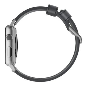 Кожаный ремешок Nomad Modern Strap Slate Gray | Silver Hardware для Apple Watch 38mm - Фото 5