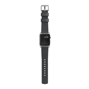 Кожаный ремешок Nomad Modern Strap Slate Gray | Silver Hardware для Apple Watch 38mm - Фото 6