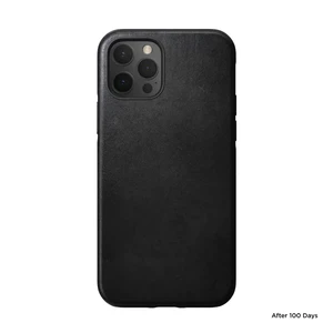 Чорний шкіряний чохол Nomad Rugged Case Horween Leather Black для iPhone 12 Pro Max - Фото 2