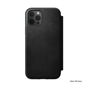 Черный кожаный чехол-книжка Nomad Rugged Folio Horween Leather Black для iPhone 12 | 12 Pro - Фото 2