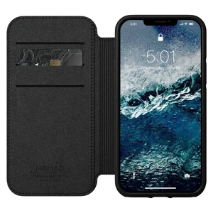 Черный кожаный чехол-книжка Nomad Rugged Folio Horween Leather Black для iPhone 12 | 12 Pro - Фото 4